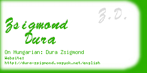 zsigmond dura business card